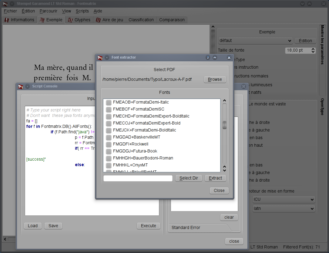 Font extractor